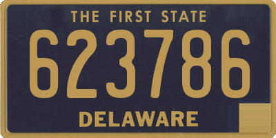 DE license plate 623786