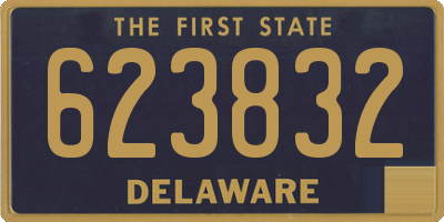 DE license plate 623832