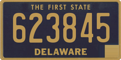 DE license plate 623845