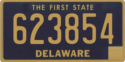 DE license plate 623854