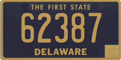 DE license plate 62387