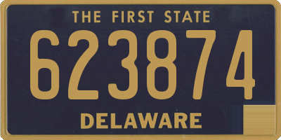DE license plate 623874