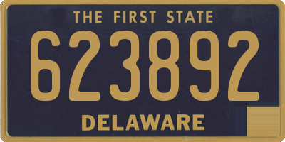 DE license plate 623892