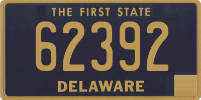 DE license plate 62392