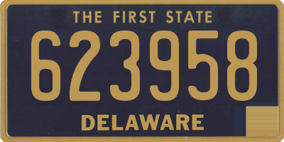 DE license plate 623958