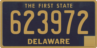 DE license plate 623972