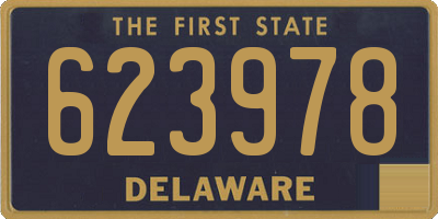 DE license plate 623978