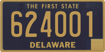 DE license plate 624001