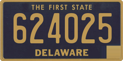 DE license plate 624025