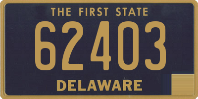 DE license plate 62403