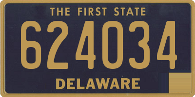 DE license plate 624034