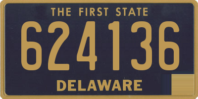 DE license plate 624136