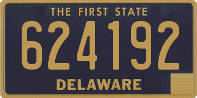 DE license plate 624192