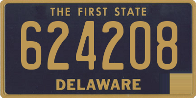 DE license plate 624208
