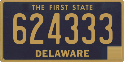 DE license plate 624333