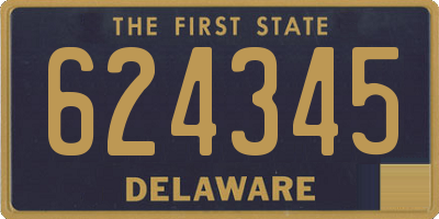 DE license plate 624345