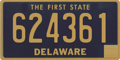 DE license plate 624361