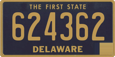 DE license plate 624362