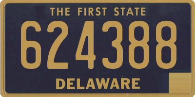DE license plate 624388