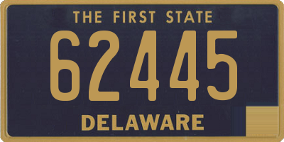 DE license plate 62445