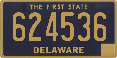 DE license plate 624536