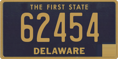 DE license plate 62454