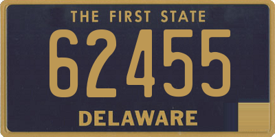 DE license plate 62455