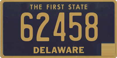 DE license plate 62458
