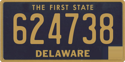 DE license plate 624738