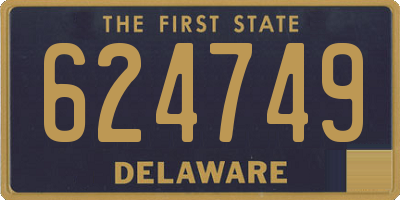 DE license plate 624749