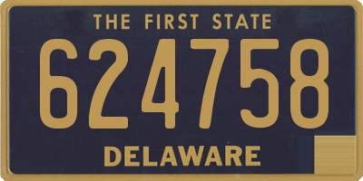 DE license plate 624758