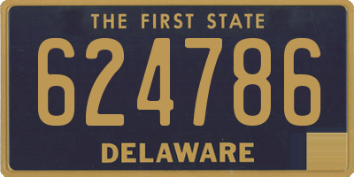 DE license plate 624786