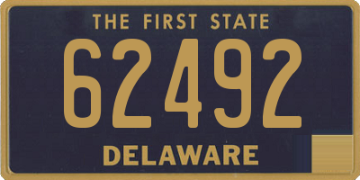 DE license plate 62492