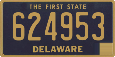 DE license plate 624953