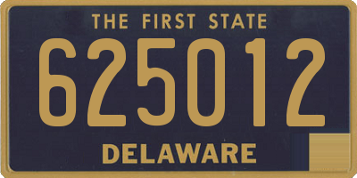 DE license plate 625012
