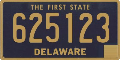 DE license plate 625123
