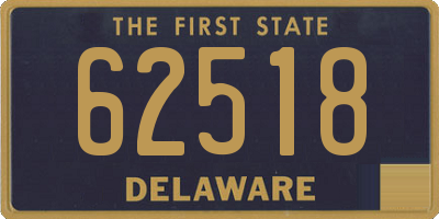 DE license plate 62518
