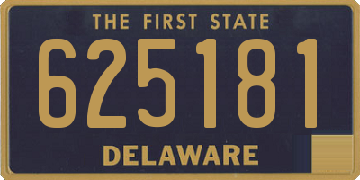 DE license plate 625181