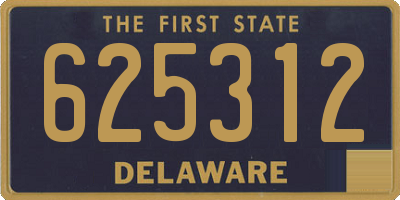 DE license plate 625312
