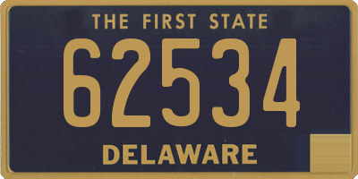 DE license plate 62534