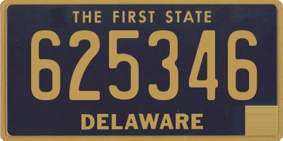 DE license plate 625346