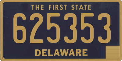 DE license plate 625353