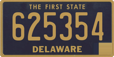 DE license plate 625354