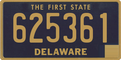 DE license plate 625361