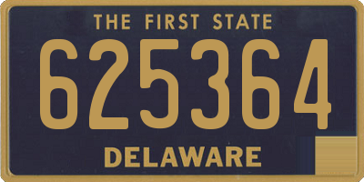 DE license plate 625364
