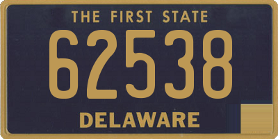 DE license plate 62538