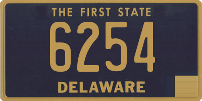 DE license plate 6254