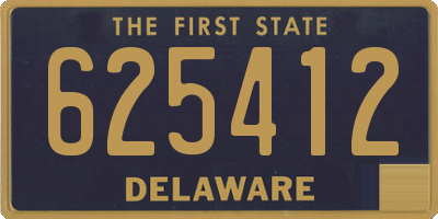 DE license plate 625412
