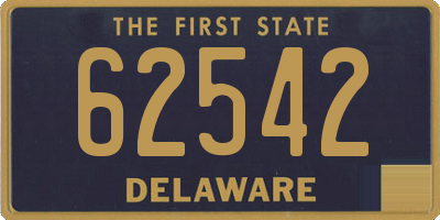 DE license plate 62542
