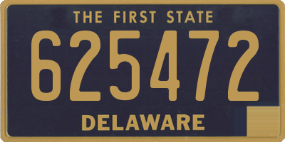 DE license plate 625472